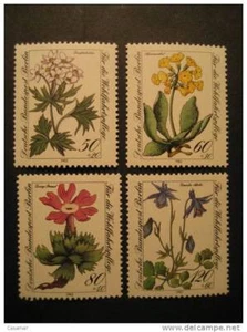 Germany Berlin Yvert 664/7 Unhinged Cat Approx 11 EUR Flowers Fleurs Flora - Picture 1 of 1