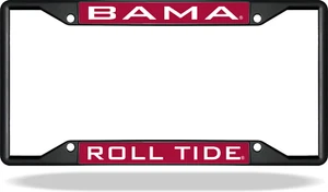 The University of Alabama BAMA ROLL TIDE Black License Plate Frame - Picture 1 of 1