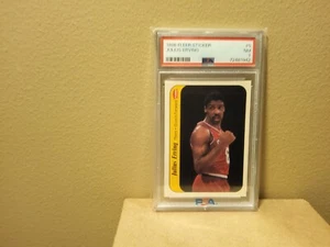 Pegatina de baloncesto Fleer 1986 #5 Julius Erving PSA 7 - Imagen 1 de 2
