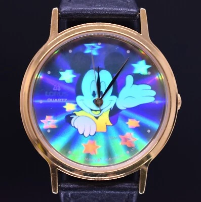 Reloj Holograma LORUS Disney Para Mujer Mickey Mouse Tono Dorado V515-8A00 BATERÍA NUEVA Foto 1 de 4