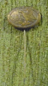 Pin, DLRG base sheet, bronze color, 5 cm x 2.5 cm, GES. SCH. - Picture 1 of 2