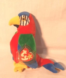 Rare Retired 1997 Swing/1998 Tush, Jabber the Parrot Ty Beanie Baby - Picture 1 of 4