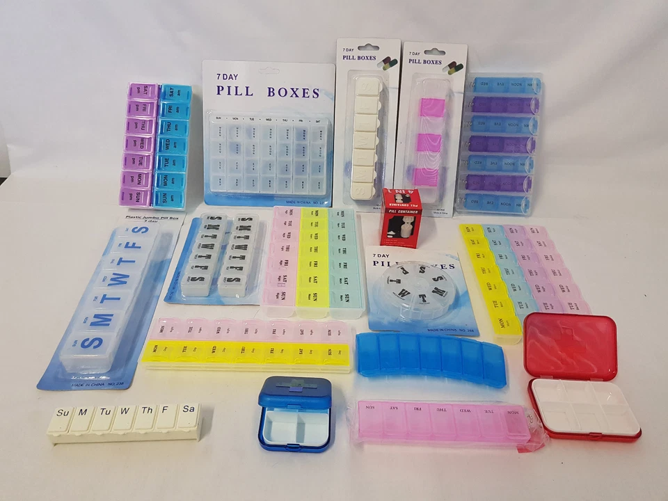 Wöchentliche tägliche Pillendose Tablette Organizer Reise Medikamente Aufbewahrung Spender 7 Tage Woche