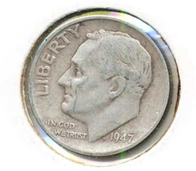 US Coin  1947-S   Roosevelt dime  VG-F....C-10061 - Image 1 of 2