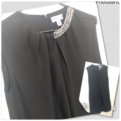 Vestido 3.1 Phillip Lim para Target Mediano Negro con Bolsillos Forrados Cuentas Nuevo sin Etiquetas Foto 1 de 4