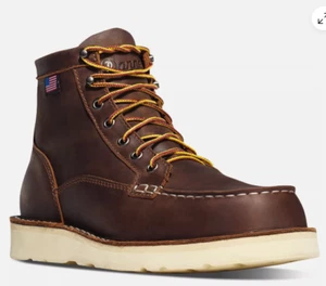 DANNER® BULL RUN 6" MOC & STEEL TOE EH WEDGE WORK BOOTS 15564 - ALL SIZES - Picture 1 of 2