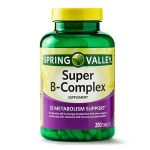 Spring Valley Super B-Complex Tablets, 250 Count..+ - Picture 1 of 3