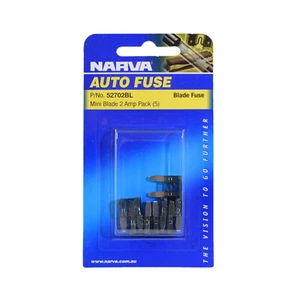 Narva 52702BL 2 AMP MINI Blade Fuse Pack - Car Amplifiers, Auto Electrical - Picture 1 of 1