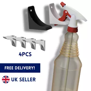 4X Spray Bottle Storage Hook Wall Mounted Holder Cleaning Accessories For Garage - Picture 1 of 6