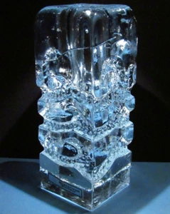 INGRID GLASHüTTE Crystal Vase Germany Austria GLAS GLASS IG Ingridhütte Heavy - Picture 1 of 5