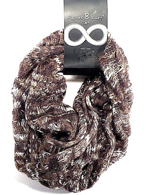 Bufanda Circle Loop Marrón D&Y Figura 8 Cable Suelto Para Mujer Talla Única Nuevo Con Etiquetas Foto 1 de 4