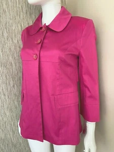 HELENE BERMAN PLEATED BACK JACKET FUCHSIA PINK SIZE UK 10 RETAIL £120 BNWT - Picture 1 of 8