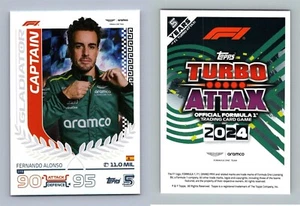 Fernando Alonso Gladiator Captain #319 Turbo Attax F1 2024 Topps Foil Card - Picture 1 of 1