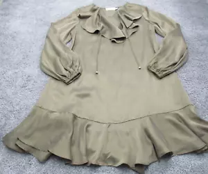 Vestido Zimmerman Manga Larga Talla 1 Elástico Cuello en V Volantes de Seda - Imagen 1 de 16
