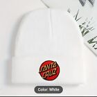Chapeau d'hiver Santa Cruz Beanie blanc et rouge taille unique convient à tous les skateboard punk surf