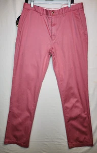 Polo Ralph Lauren Straight Classic Fit Cotton Pants Mens 36x34 Pink Berry Salmon - Picture 1 of 10
