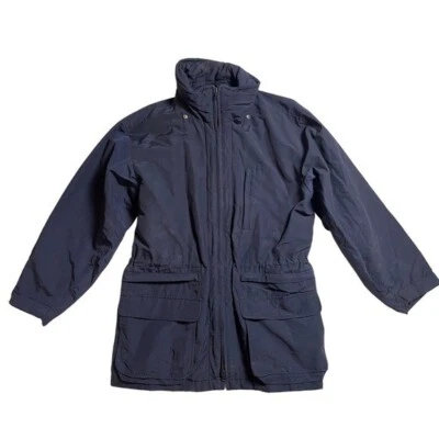J.Crew Oarsman Parka Navy Cotton Nylon Coat Men’s Small Zip Jacket Pockets - Image 1 of 4