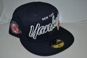 AUTHENTIC NEW YORK YANKEES 100TH ANNIVERSARY NEW ERA 59FIFTY FITTED HAT CAP NAVY - Picture 1 of 5