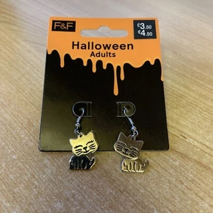 F&F - Halloween - Cats - Adults Drop Earrings ⭐️NEW⭐️ - Picture 1 of 3