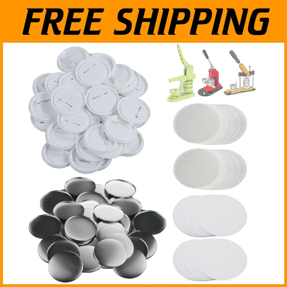 Metal & Plastic Button Making Kit, 200 Sets - Image 1 of 4