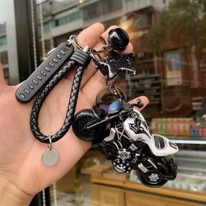 Retro Heavy Duty Motorcycle Keychain Speed Motorbike Pendant Keyring for Hanging - Picture 1 of 18