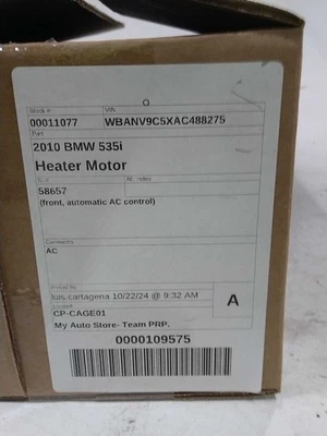 Blower Motor Front Automatic AC Control Fits 06-10 BMW 550i 331285 - Image 1 of 4