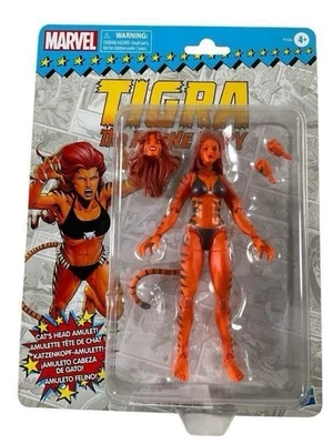 "FIGURA DE ACCIÓN RETRO MARVEL LEGENDS TIGRA THE FELINE FURY 6""" Foto 1 de 2