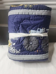 Pottery Barn Kids Busy Trucks Kleinkind Decke marineblau 36" x 50" neu ohne Etikett  - Bild 1 von 6