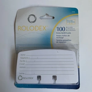 Rolodex Adresse liniert liniert 100 zierliche Nachfüllkarten 2 1/4x4 weiß 67553 - Bild 1 von 2