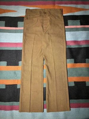 VTG Lee Riders Brown Houndstooth Poly cotton Bootcut Pants 31x30.5 - Image 1 of 4