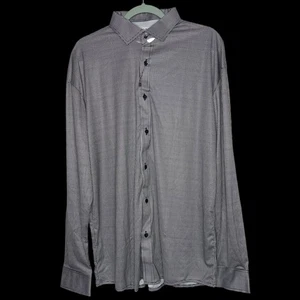 Collars & Co Poloshirt Herren XL schwarz Hahnentritt Langarm Knopfleiste Preppy - Bild 1 von 9