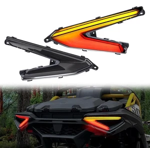 LED Smoked Black Taillights with 2024+ Can-Am Maverick R/R X/R X RS Brake Stop - Picture 1 of 7
