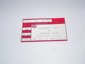 1990 Reds vs Expos Baseball Ticket Stub  - Martinez, Galarraga & Duncan HRs - Picture 1 of 2