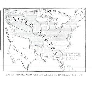 Jefferson And America Before And After Louisiana Purchase, Vintage Postcard - Bild 1 von 3