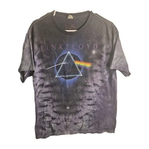 Large Vintage Tie-Dye T-Shirt Pink Floyd Dark Side Of The Moon Purple No Tag - Picture 1 of 7