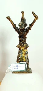Afrika Kunst Figur Bronze Skulptur Krieger antik unrestauriert - Bild 1 von 7