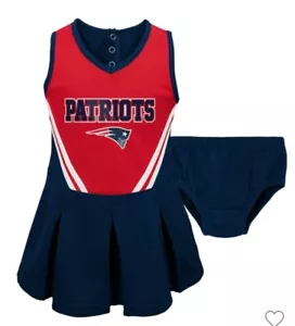 New England Patriots NFL Toddler Girls' 2pc Cheerleader Outfit Dress Set: 2T-4T - Picture 1 of 4