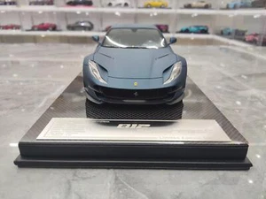 DM 1/18 Ferrari 812 Superfast Novitec Limited Resin Diecast Model Car Matte Blue - Picture 1 of 11