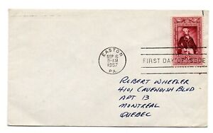 Erstagsbrief von 1957 frankiert mit Mi.Nr. 720 (Vereinigte Staaten von Amerika) 