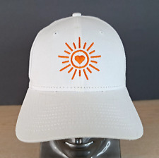 NEW ERA SUN W/HEART LOGO ADJUSTABLE STRAPBACK BASEBALL HAT/CAP, WHITE, OUTDOOR
