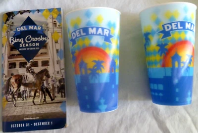 2 РЕДКИЕ НОВЫЕ 2023 DEL MAR ГОНОЧНЫЙ ТРЕК СМЕШАННЫЕ НАПИТКИ Lenticulas 3D 20 унций стакан чашка - Изображение 1 из 4