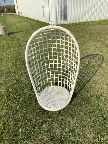VTG Mid Century Egg Swing Rattan Wicker Bamboo Hanging Chair Cover