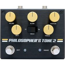 Pigtronix Philosopher Tone 2 Optical Compressor With Grit Effects Pedal Black