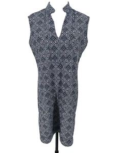 Jude Connally Knee Length Dress Women's Size L Large Blue Knit Geometric - Picture 1 of 8