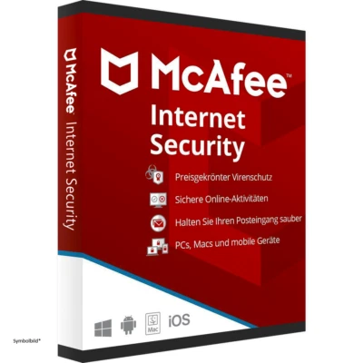 McAfee Internet Security 2024 - 1, 3 oder 10 Geräte / 1 oder 2 Jahre ESD - Bild 1 von 4