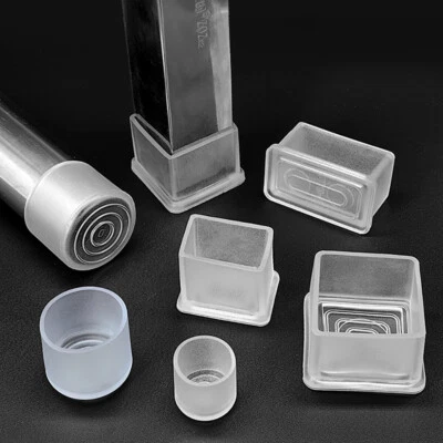 Clear Gummi Stuhlbeinkappen Stuhlkappen Fußkappen Tisch Möbel Füße Bodenschutz - Bild 1 von 4