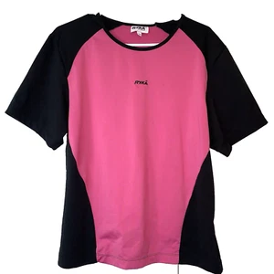 Ryka Athletic Top Womens 1X Biking Shirt Pink/BlK Quick Dry Active Wear VTG 90s - Picture 1 of 4