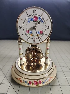 KERN MANTLE CLOCK FLOWER PATTERN - Picture 1 of 6