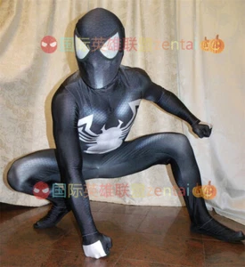 Spider-man Black Cosplay Jumpsuit Halloween Zentai Adult Bodysuit Costume - Picture 1 of 7