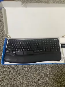 Microsoft Sculpt Comfort Ergo Wireless Black Keyboard KGR1173 W/ Receiver Read* - Picture 1 of 7